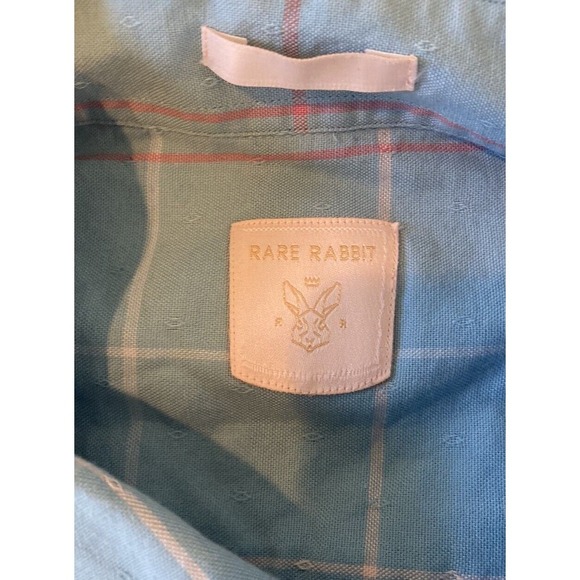 Rare Rabbit Button Up Shirt Size Large Men’s Blue Long Sleeve - Picture 3 of 8